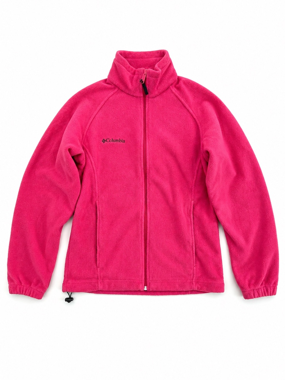 Columbia Full Zip Fleece Jacket Hot Pink Outdoor Hiking Size Small